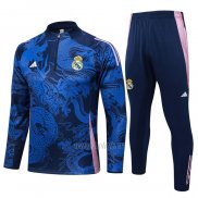 Chandal de Sudadera del Real Madrid Dragon 2024-2025 Azul