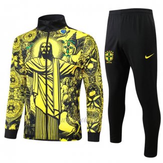 Chandal de Chaqueta del Brasil Jesus Nino 2024-2025 Amarillo