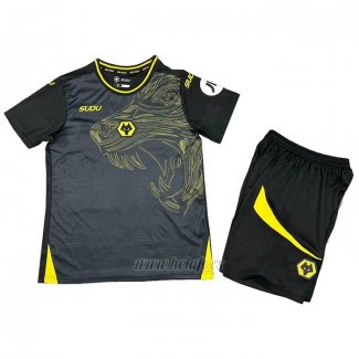 Camiseta Wolves Segunda Nino 2024-2025