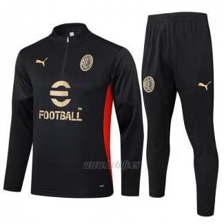 Chandal de Sudadera del AC Milan 2024-2025 Negro