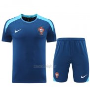 Chandal del Portugal Manga Corta 2024-2025 Azul - Pantalon Corto