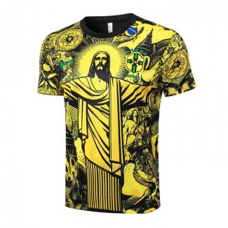 Camiseta de Entrenamiento Brasil Jesus 2024-2025 Amarillo