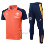 Conjunto Polo del Manchester United 2024-2025 Naranja