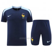 Chandal del Francia Manga Corta 2024-2025 Azul - Pantalon Corto