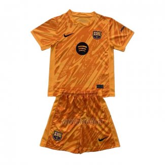 Camiseta Barcelona Portero Nino 2024-2025 Naranja