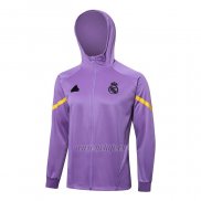 Chaqueta con Capucha del Real Madrid 2024-2025 Purpura