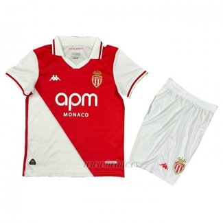 Camiseta Monaco Primera Nino 2024-2025