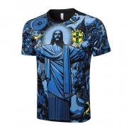 Camiseta de Entrenamiento Brasil Jesus 2024-2025 Azul