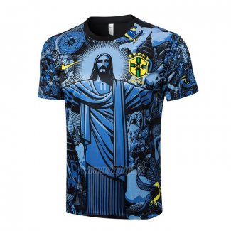 Camiseta de Entrenamiento Brasil Jesus 2024-2025 Azul