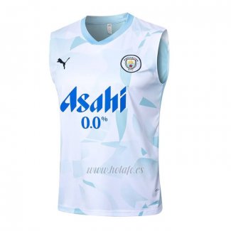 Camiseta de Entrenamiento Manchester City Sin Mangas 202024-2025 Azul