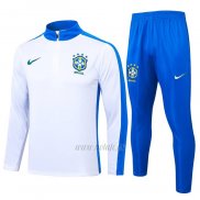 Chandal de Sudadera del Brasil 2024-2025 Blanco