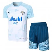 Chandal del Manchester City Manga Corta 2024-2025 Azul - Pantalon Corto