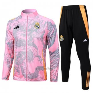 Chandal de Chaqueta del Real Madrid Dragon 2024-2025 Rosa