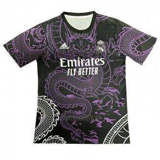 Tailandia Camiseta Real Madrid Dragon 2024-2025 Negro Purpura