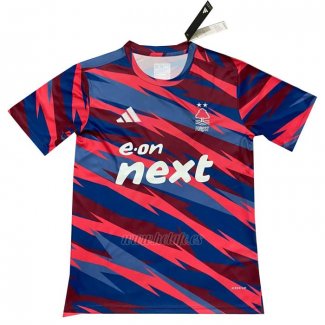 Camiseta Pre Partido del Nottingham Forest 2024 Rojo Azul