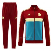 Chandal de Chaqueta del Roma 2024-2025 Rojo Azul