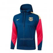 Chaqueta con Capucha del Barcelona 2024-2025 Azul