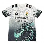 Tailandia Camiseta Real Madrid Dragon 2024-2025 Blanco Gris